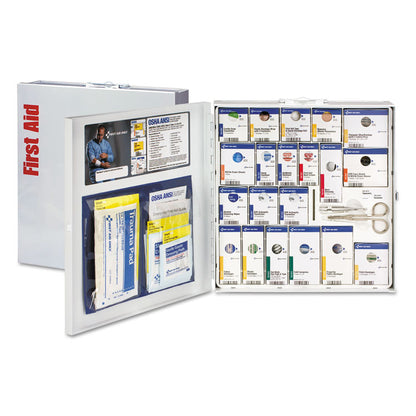ANSI 2021 SmartCompliance General Business First Aid Station for 50 People, without Medication, 202 Pieces, Metal Case
