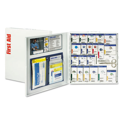 ANSI 2021 SmartCompliance General Business First Aid Station for 50 People, with Medication, 241 Pieces, Metal Case