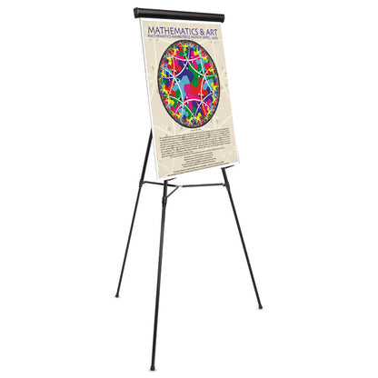 Heavy-Duty Telescoping Tripod Display Easel, 38" to 69" Tall, Metal, Black, Supports Up to 45 lb