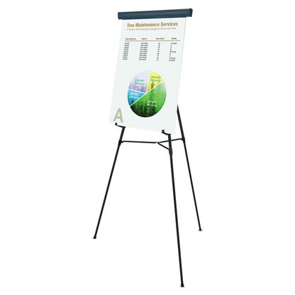 Heavy-Duty Telescoping Tripod Display Easel, 38" to 69" Tall, Metal, Black, Supports Up to 45 lb