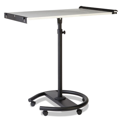 360 Multi-Use Mobile Magnetic Dry Erase Easel, 27" x 41", White Surface, Black Steel Frame