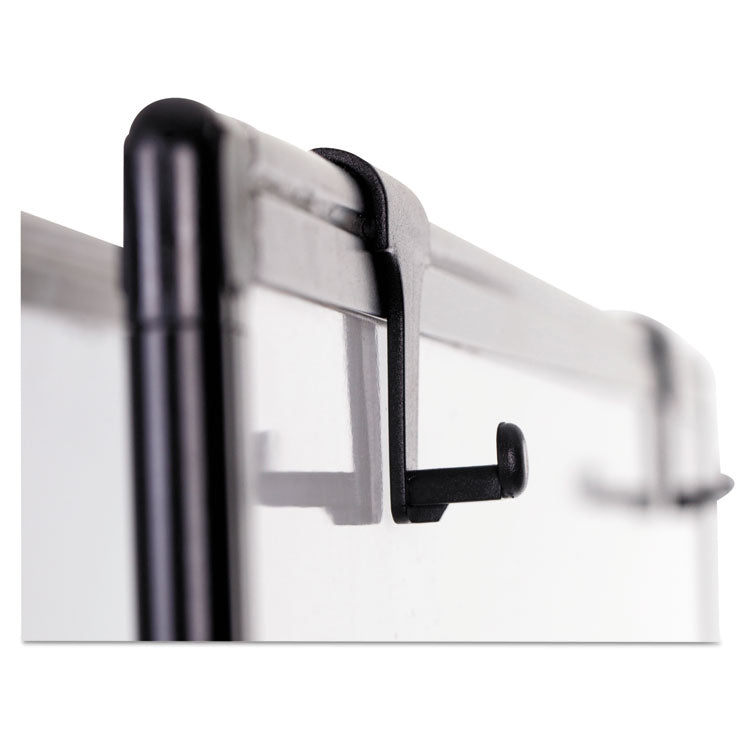 Creation Station Magnetic Dry Erase Board, 29.5" x 74.88", White Surface, Black Metal Frame