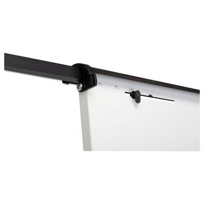 360 Multi-Use Mobile Magnetic Dry Erase Easel, 27" x 41", White Surface, Black Steel Frame
