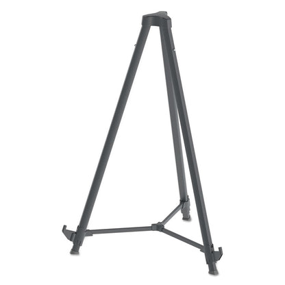 Quantum Heavy Duty Display Easel, 35.62" to 61.22" Tall, Plastic, Black, Supports Up to 25 lb