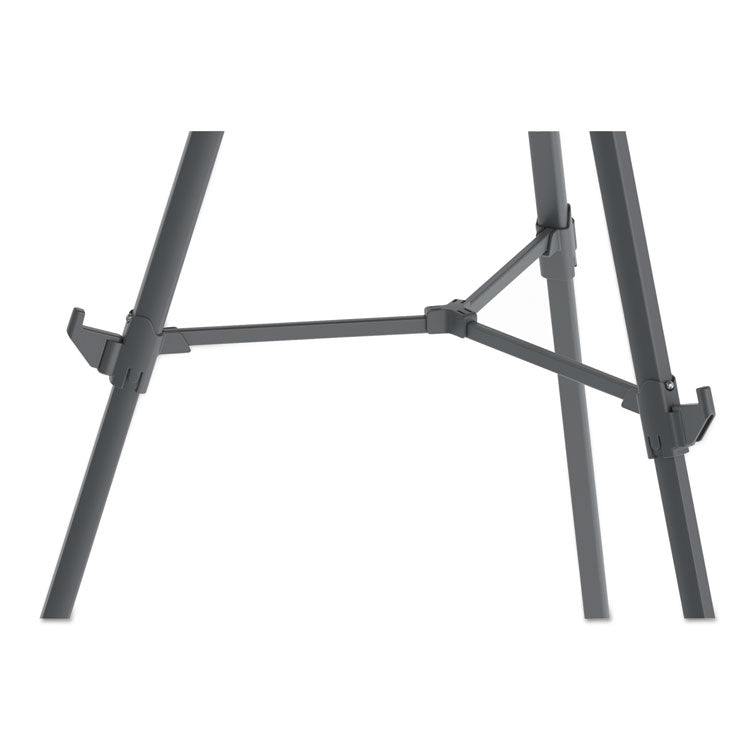 Quantum Heavy Duty Display Easel, 35.62" to 61.22" Tall, Plastic, Black, Supports Up to 25 lb