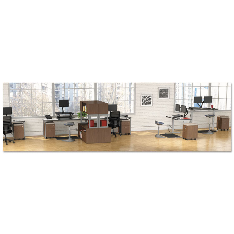 Alera AdaptivErgo Anti-Fatigue Mat, Rectangular, Black Molded Grid Surface, 19.4" x 33.2"