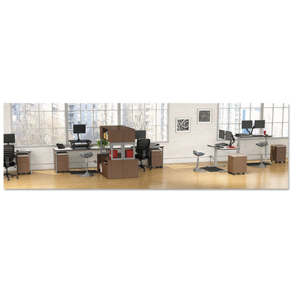Alera AdaptivErgo Anti-Fatigue Mat, Rectangular, Black Molded Grid Surface, 19.4" x 33.2"