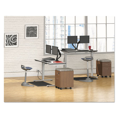 Alera AdaptivErgo Anti-Fatigue Mat, Rectangular, Black Molded Grid Surface, 19.4" x 33.2"