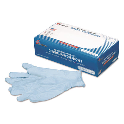 8415014920178, SKILCRAFT Nitrile General Purpose Gloves, Powder-Free, Large, 4 mil Thick, 9.5" Long, Blue, 100/Box