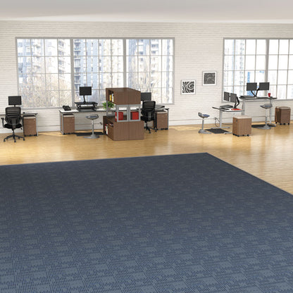 Alera AdaptivErgo Anti-Fatigue Mat, Rectangular, Black Molded Grid Surface, 19.4" x 33.2"