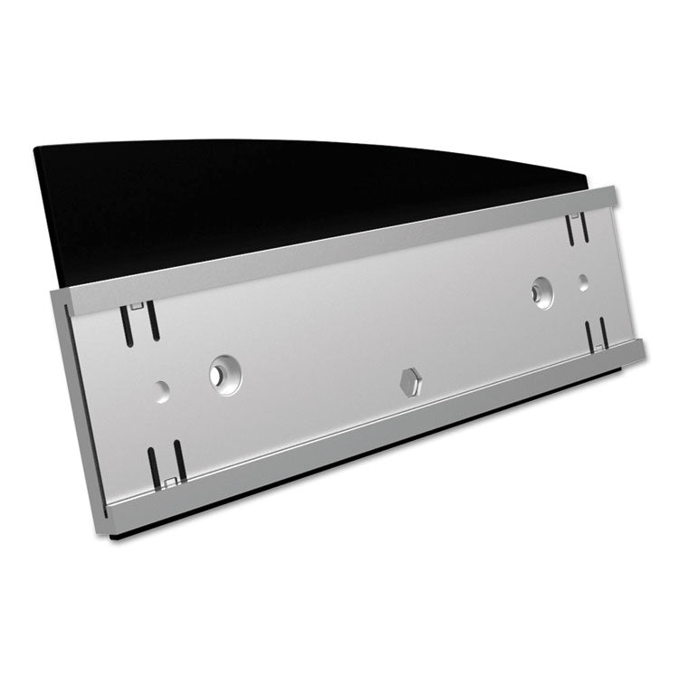 Interior Image Anti-Glare Sign Holder, Landscape, 8.5" x 2" Insert, Black/Silver