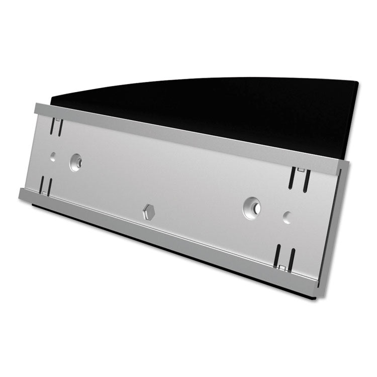 Interior Image Anti-Glare Sign Holder, Landscape, 8.5" x 2" Insert, Black/Silver