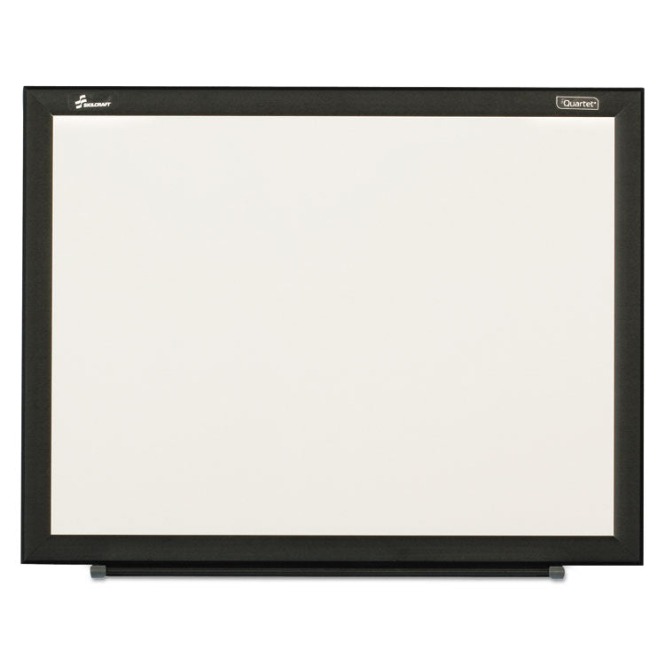 7110016511296, SKILCRAFT Non-Magnetic Melamine Dry Erase Board, 48" x 36", White Surface, Black Aluminum Frame