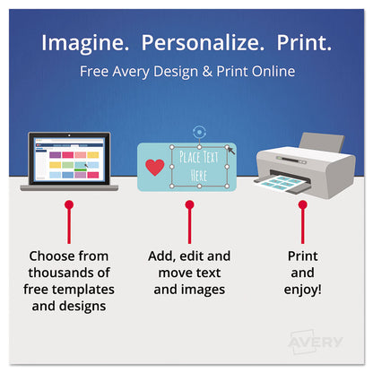 Durable Permanent ID Labels with TrueBlock Technology, Laser Printers, 3.25 x 8.38, White, 3/Sheet, 50 Sheets/Pack