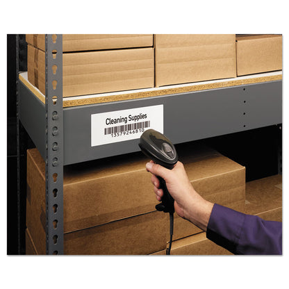 Durable Permanent ID Labels with TrueBlock Technology, Laser Printers, 3.25 x 8.38, White, 3/Sheet, 50 Sheets/Pack