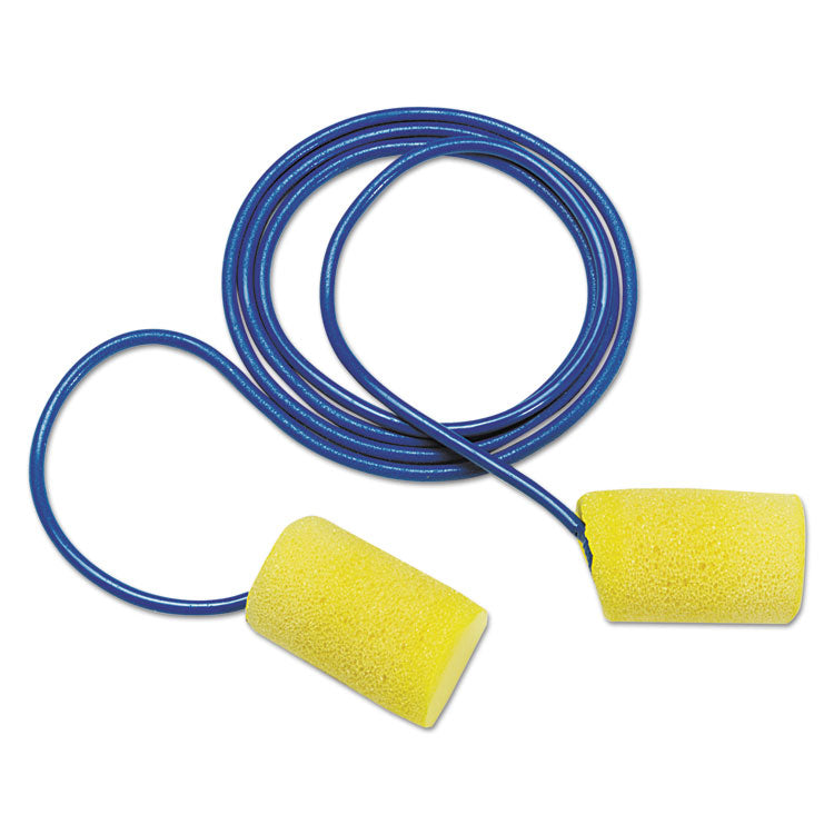 E-A-RClassic Earplugs, Corded, 29 dB NRR, One Size Fits Most, Yellow Cylindrical Plugs, 200 Pairs/Box