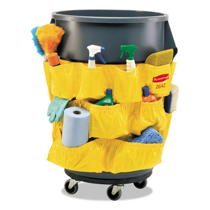 Brute Caddy Bag, 12 Compartments, 20" Diameter, Yellow