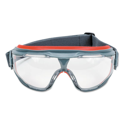 GoggleGear 500 Series Safety Goggles with Scotchgard Anti-fog Technology, Clear Lens, Gray Frame, 10/Carton