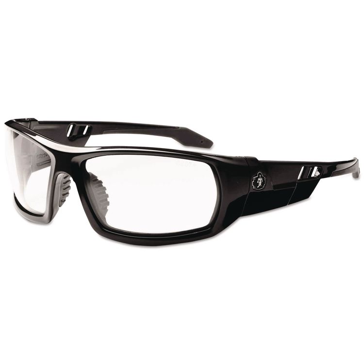 Skullerz Odin Safety Glasses, Fog-Off Technology, Black Full Frame, Clear Dual Lens