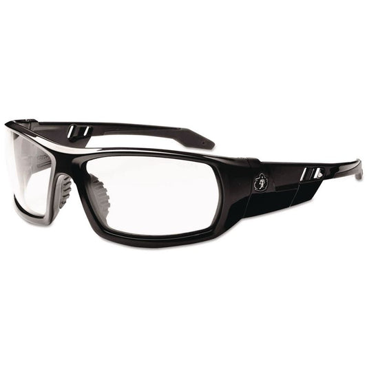 Skullerz Odin Safety Glasses, Fog-Off Technology, Black Full Frame, Clear Dual Lens