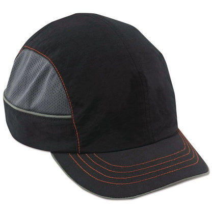 Skullerz 8950 Bump Cap, Short Front Brim, 3X-Small to Large (Up to 7.5), 0.01" Insert, Black