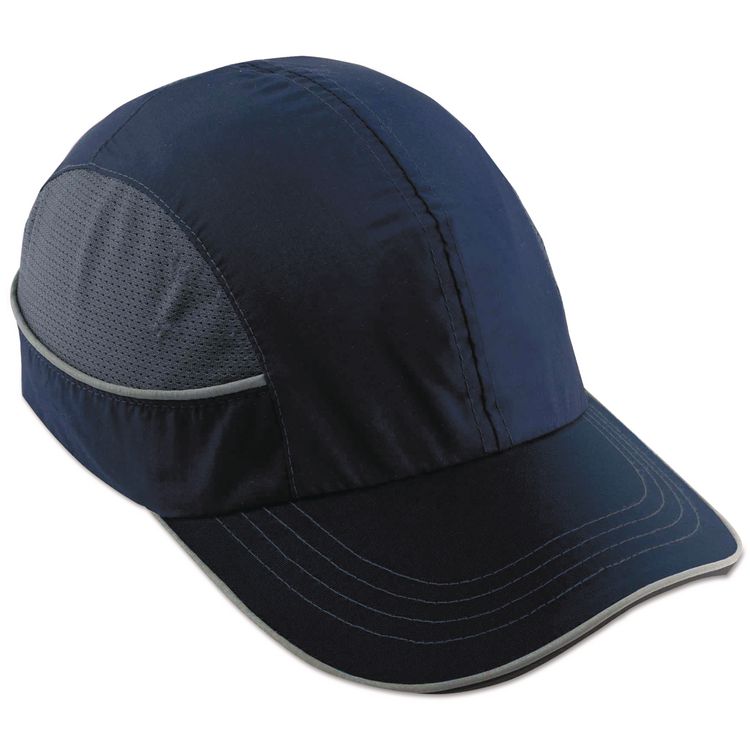 Skullerz 8950 Bump Cap, Long Front Brim, 3X-Small to Large (Up to 7.5), 0.01" Insert, Navy