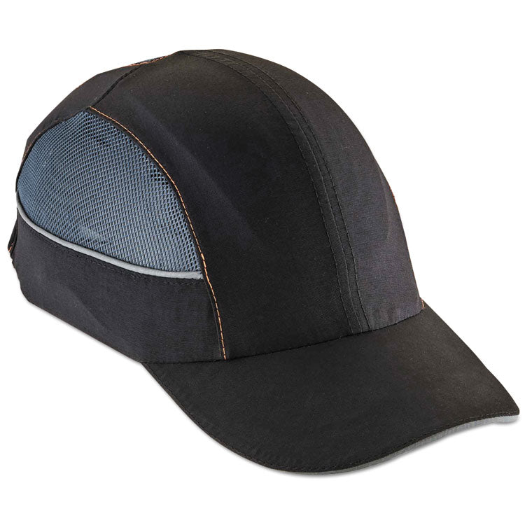 Skullerz 8960 Bump Cap with LED Lighting, Long Front Brim, 3X-Small to Large (Up to 7.5), 0.01" Insert, Black