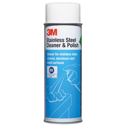 Stainless Steel Cleaner and Polish, Foam, 21 oz Aerosol Spray, 12/Carton