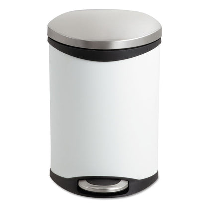 Step-On Medical Receptacle, 3 gal, Steel, White