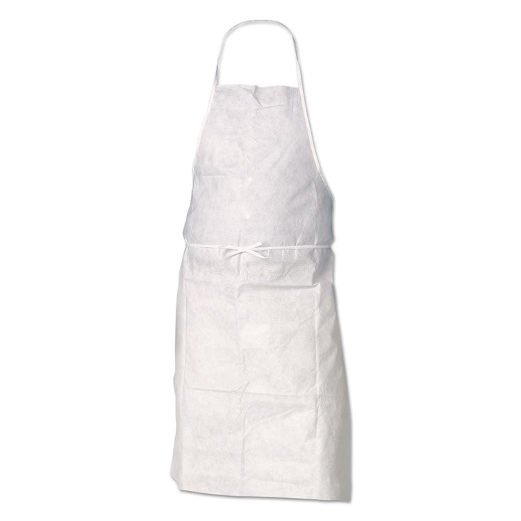 A20 Breathable Particle Protectioin Apron 36550, MICROFORCE Barrier SMS Fabric,  One Size Fits Most, White