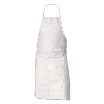 A20 Breathable Particle Protectioin Apron 36550, MICROFORCE Barrier SMS Fabric,  One Size Fits Most, White