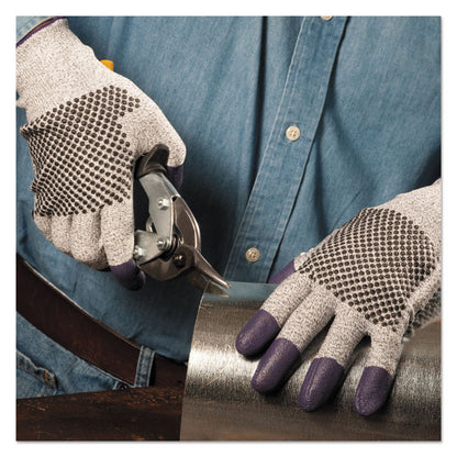 G60 PURPLE NITRILE Cut-Resistant Gloves, EN388: 4340, 10.24" Long, 2X-Large (Size 11), Black/White/Purple, 12 Pairs/Carton