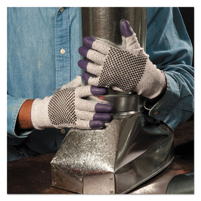G60 PURPLE NITRILE Cut-Resistant Gloves, EN388: 4340, 10.24" Long, 2X-Large (Size 11), Black/White/Purple, 12 Pairs/Carton