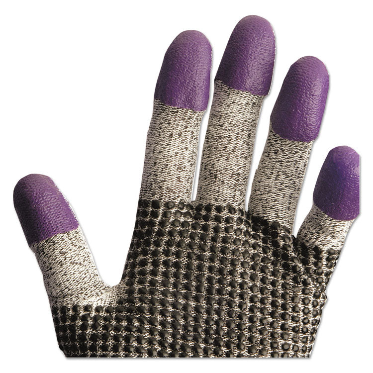 G60 PURPLE NITRILE Cut-Resistant Gloves, EN388: 4340, 7.87" Long, Small (Size 7), Black/White, 12 Pairs/Carton