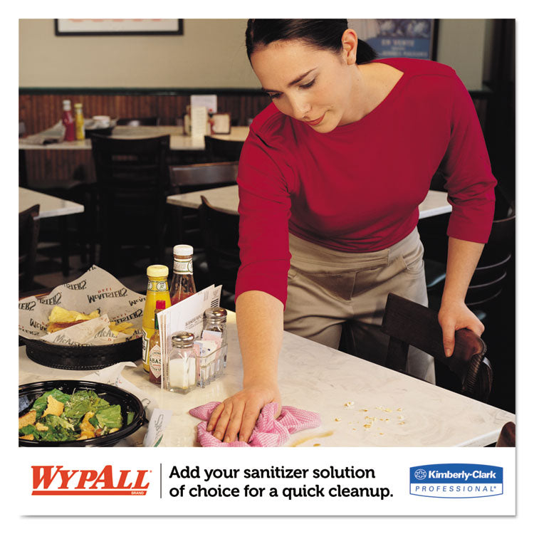 X70 Foodservice Towels, 1-Ply, 12.5 x 23.2, Red, 300/Carton
