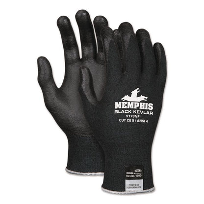 Nitrile Coated Kevlar Gloves, EN388: 4542, 11" Long, X-Large, Black, Pair
