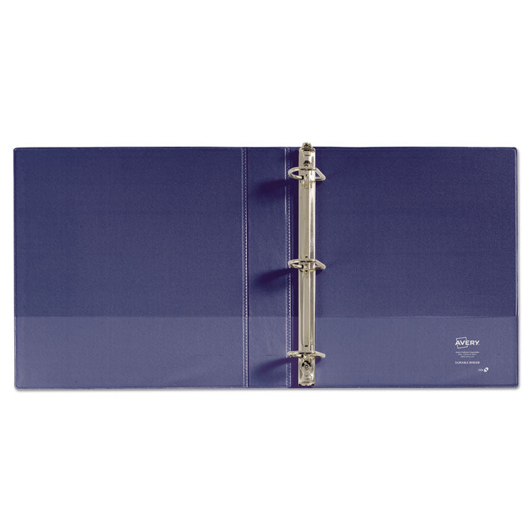 Durable View Binder with DuraHinge and Slant Rings, 3 Rings, 1.5" Capacity, 11 x 8.5, Blue