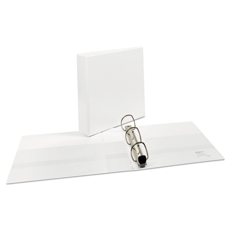 Heavy-Duty View Binder with DuraHinge and One Touch EZD Rings, 3 Rings, 2" Capacity, 11 x 8.5, White