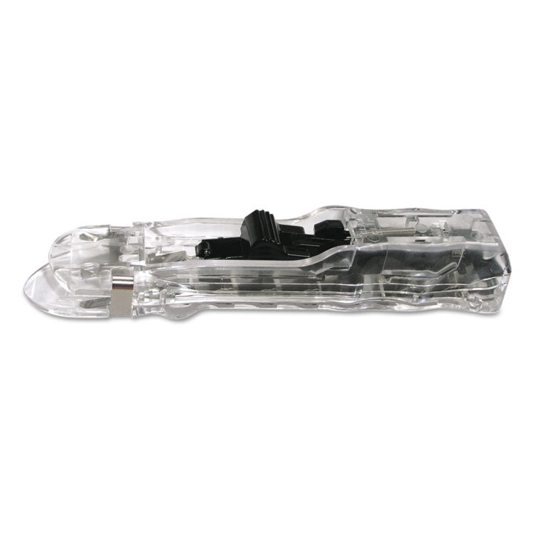 7510013174220, SKILCRAFT Clam Clip Dispenser, Medium, Clear/Silver, 8 Clips/Dispenser, 12 Dispensers/Pack