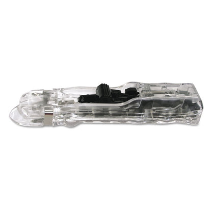7510013174220, SKILCRAFT Clam Clip Dispenser, Medium, Clear/Silver, 8 Clips/Dispenser, 12 Dispensers/Pack