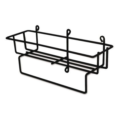 Wall-Mount Wire Basket for 5 L RTD Cleaning Solution Bottles, 20" x 26" x 13.3" to 14", Black, 12/Carton