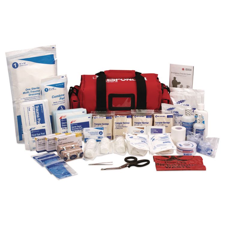 First Responder Kit, 158 Pieces, Nylon Fabric Case