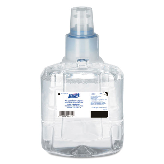 Advanced Hand Sanitizer Green Certified Foam Refill, For LTX-12 Dispensers, 1,200 mL, Fragrance-Free