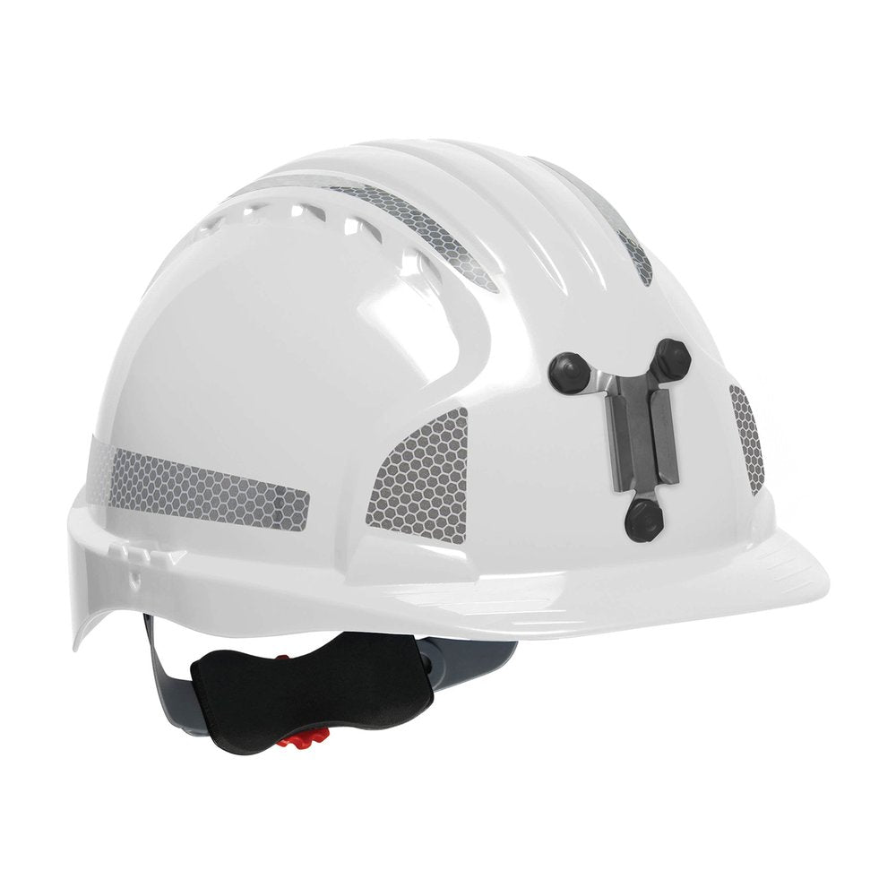 PIP Brim Mine Hardhat Hdpe Shell CR2 Reflect Kit WHT