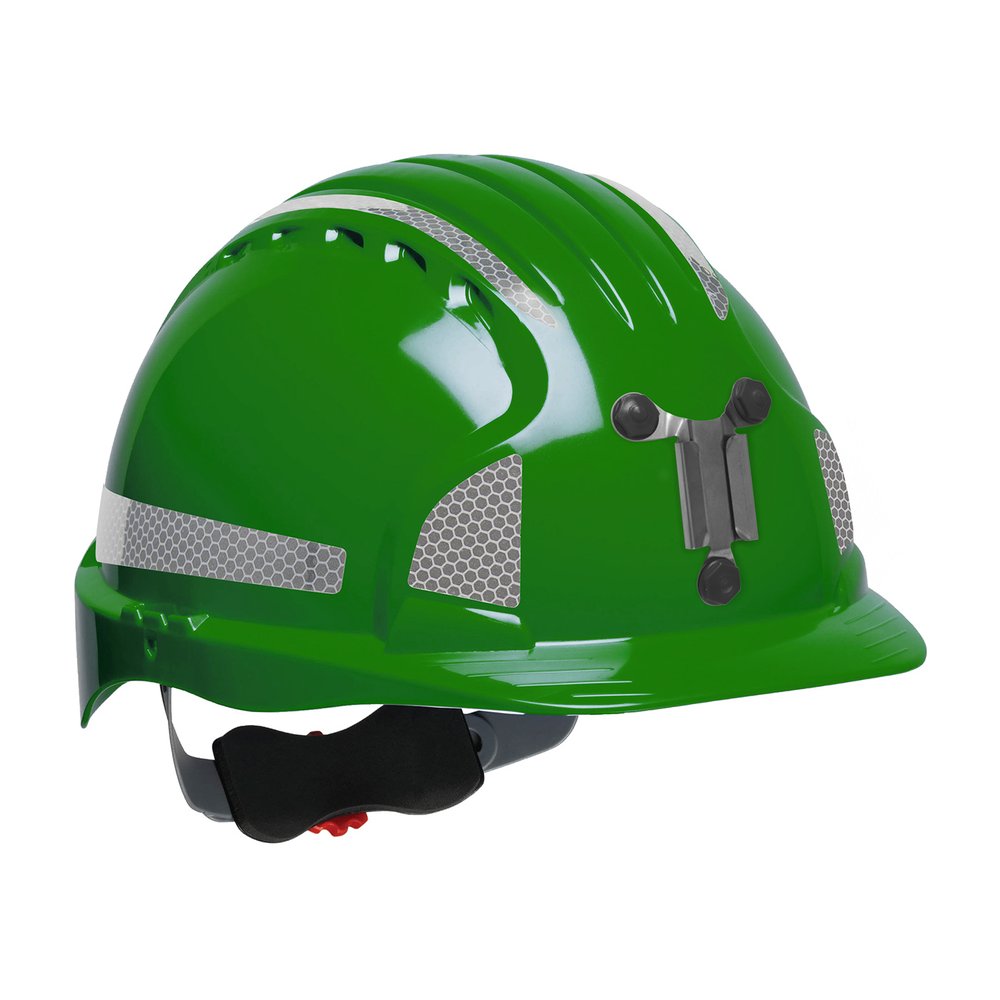 PIP Brim Mine Hardhat Hdpe Shell CR2 Reflect Kit GRN