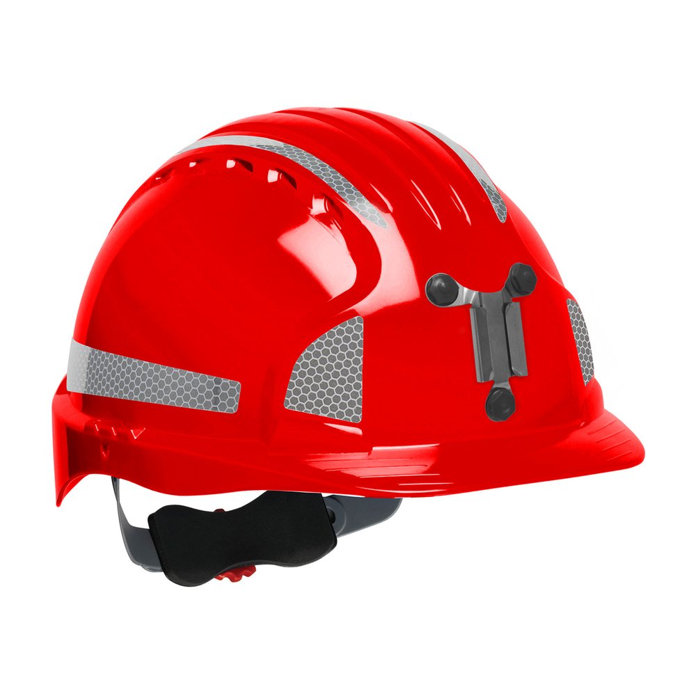 PIP Brim Mine Hardhat Hdpe Shell CR2 Reflect Kit RED