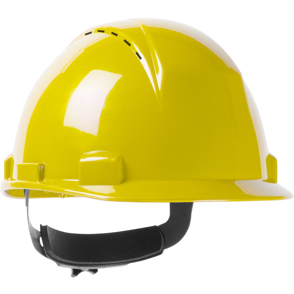 PIP Short Brim Vented Capstyle Hardhat Hdpe YEL
