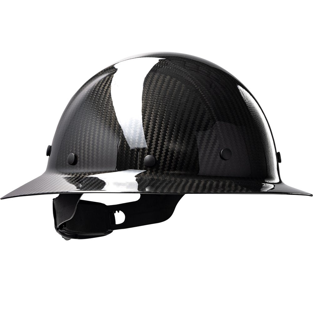 PIP Fullbrim Hardhat Glossy 8-PT Riveted Susp BLK