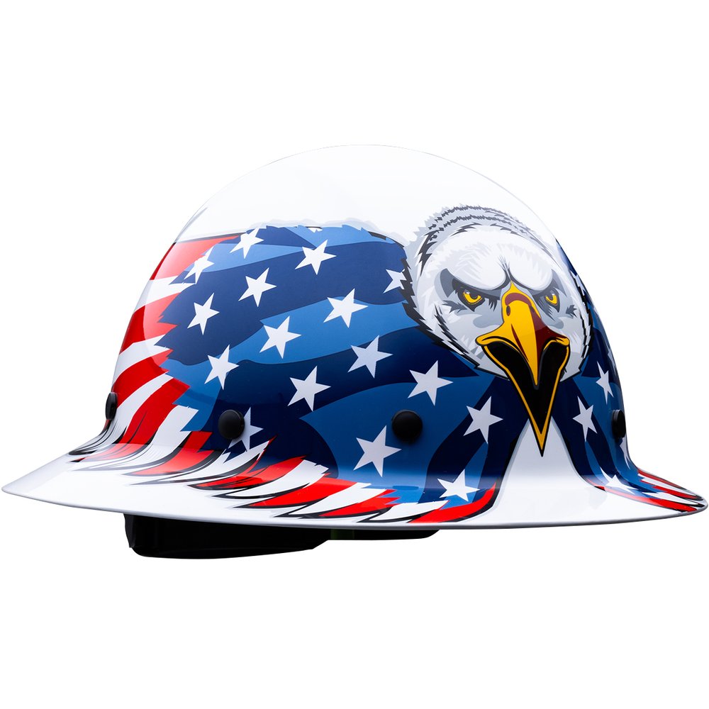 PIP Fullbrim Hardhat Eagle 8-PT Riveted Susp WHT