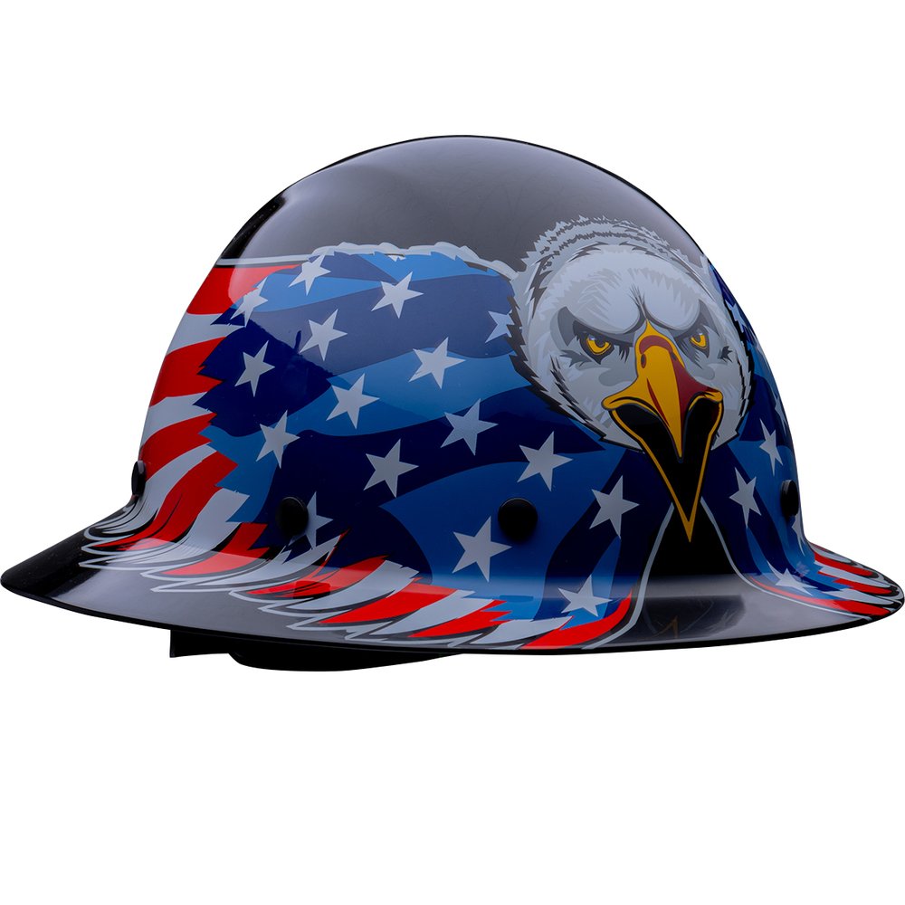 PIP Fullbrim Hardhat Eagle 8-PT Riveted Susp BLK